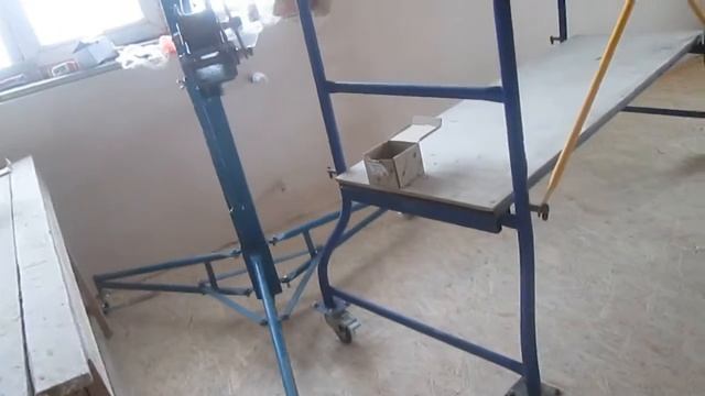 Использование подъемника для гипсокартона