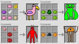 Как скрафтить ВСЕХ МОНСТРОВ из ГАРТЕН ОФ БАНБАН в майнкрафт ? Секретный крафт GARTEN OF BANBAN