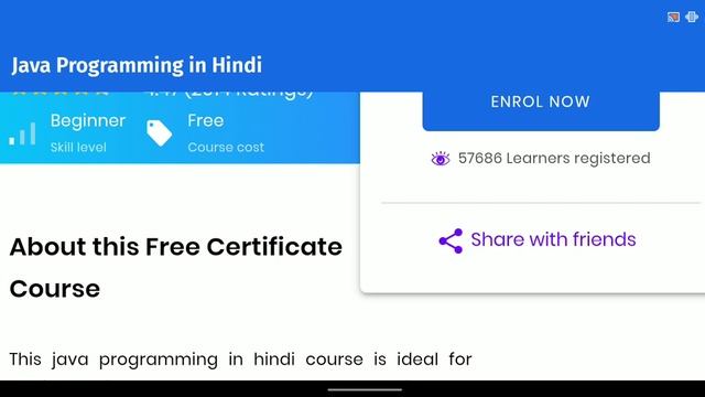 Java Programming in Hindi || Free Certificate Course?