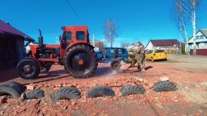Новые плуги для сороковки!!!Вспашка огорода трактором Т-40АМ