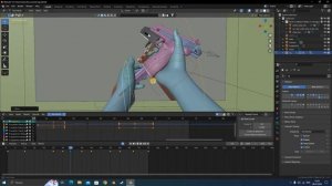 Как создать анимацию перезарядки оружия в Blender | Часть 4