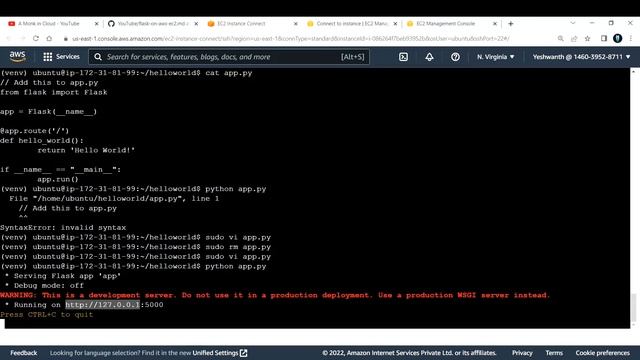 Deploy Flask APP on AWS EC2 Instance | Flask on EC2 | Running Flask APP on AWS EC2 | AWS Demo
