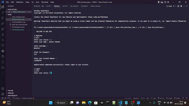 ATM Interface | Task 3 | Java Programming | Oasis Infobyte | Internship смотреть онлайн