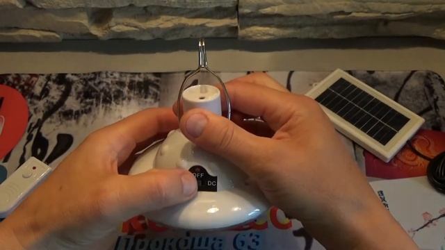Светодиодная лампа с пультом и солнечной батареей! Обзор и Тест! смотреть онлайн