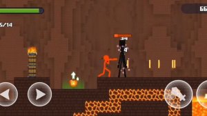 Тест игры "Стикмены против Майнкрафт"
