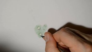 Как нарисовать капли воды цветными карандашами