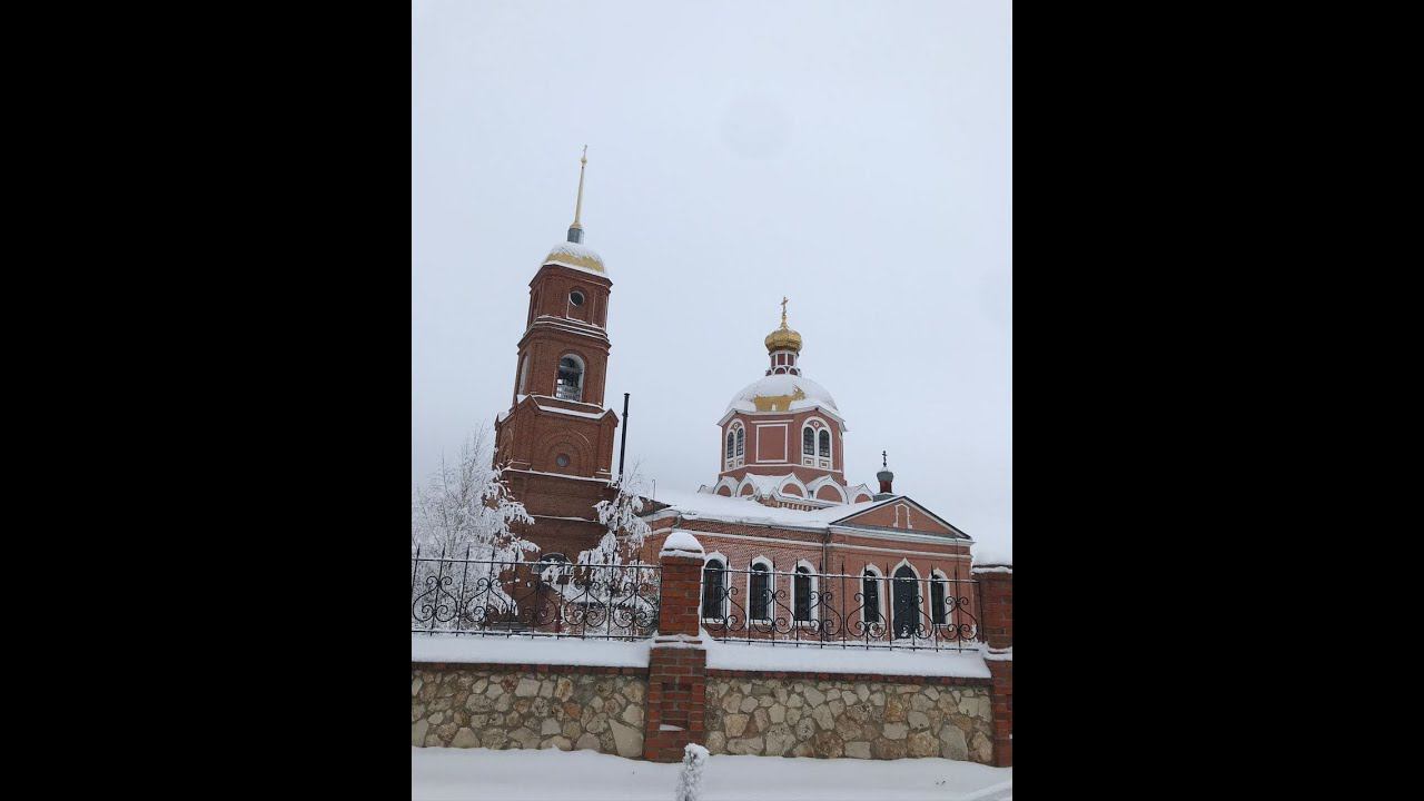 Возле Маклаково храма Андрей Папанов поздравляет с праздником Александр Невского-06.12.2020 год HD.