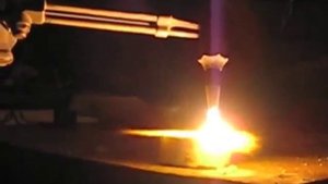 Обработка гранита газовой горелкой 3