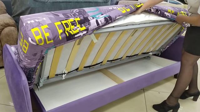 Прямой диван Финка. Пружинный блок. Съемные чехлы. Ящик для белья. В Челябинске смотреть онлайн