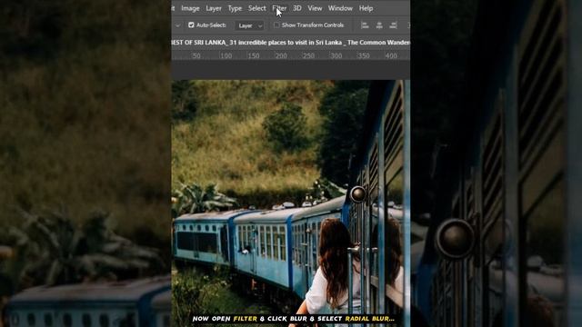 Speed blur effect || Photoshop #photoshoptutorial