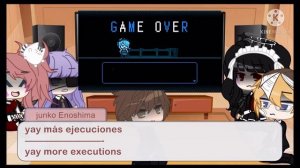 Danganronpa 1 react to danganronpaV3 executions ||Pink blood warning|| 1/5