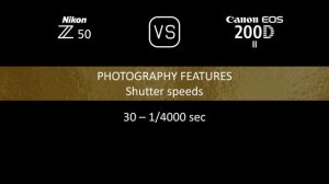 Nikon Z50 vs. Canon EOS 200D Mark II: A Comparison of Specifications