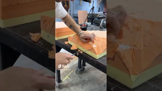 Колонны. Создание текстуры камня. #бетон #мастеркласс смотреть онлайн