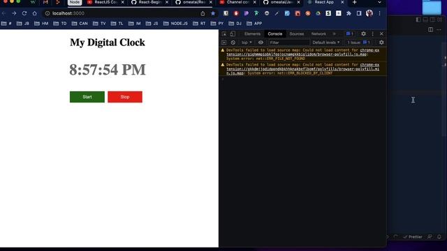 REACT APP - A DIGITAL CLOCK AND REACT COUNTER APP смотреть онлайн