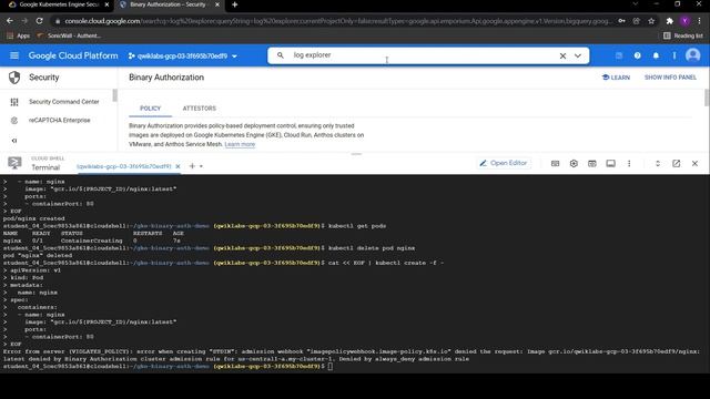 GSP479 | Google Kubernetes Engine Security: Binary Authorization смотреть онлайн