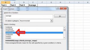 Excel: Average function