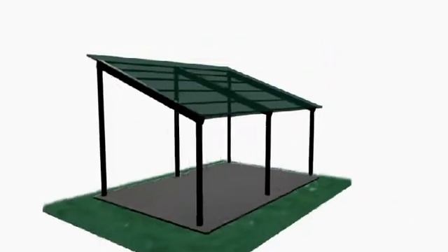 Навес из поликарбоната модель №10 от компании Навес-стиль - обзор 3D