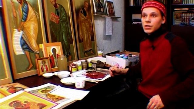 Мастер Класс по иконописи на ТВ. 2007 год. Мое первое видео