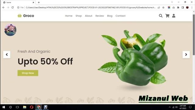 Resposive Multipage Grocery Store Website Design HTML, CSS, SASS, JavaScript