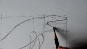 Как нарисовать динозавра МОЗАЗАВРА карандашом. Поэтапный мастер-класс без линейки.
