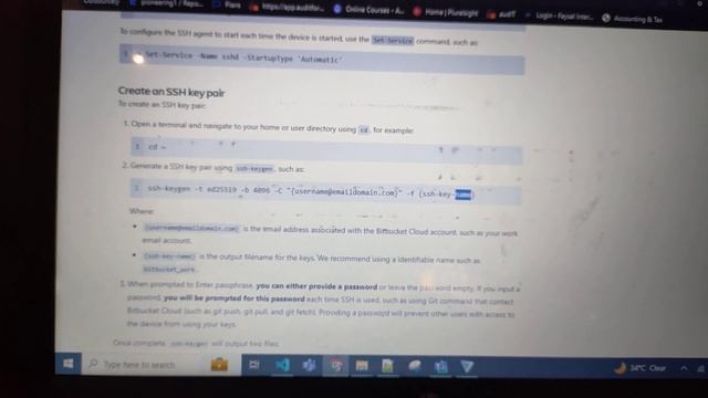 ssh key setup for bitbucket - clone repository