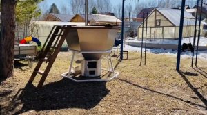 Банный чан МонБлан на подставке с печью для 4 х человек