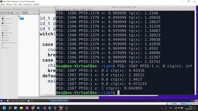 Создание процессов в Linux