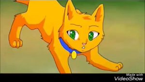 Коты-Воители?Бой Долгохвоста и Огонька.