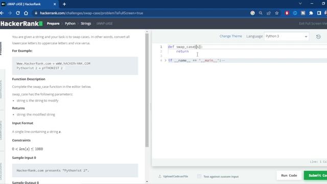 swap case hackerrank solution github | hackerrank swap case python @glitchnavigator