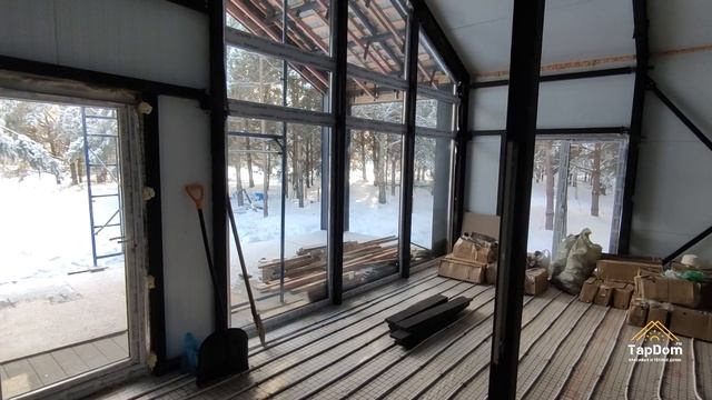 Каркасник из металла. Обзор дома. #каркасныйдом #металлокаркас