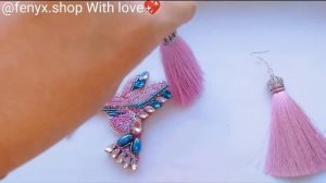 Брошь Колибри из пайеток и бисера. Серьги-кисти. Обзор на брошь Колибри. Brooch "Hummingbird"