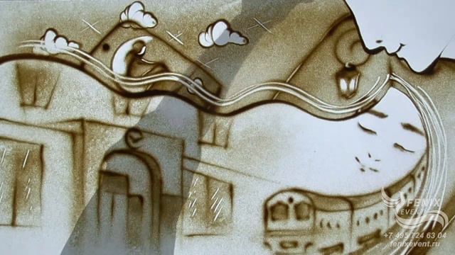 Заказать песочное шоу на свадьбу и юбилей в Москве - видеооткрытка на праздник