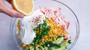 Салат с крабовыми палочками и огурцом. На каждый день и на праздничный стол.