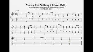 Money For Nothing " Tab & Notation "