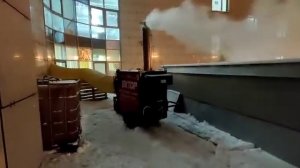 Работа дизельной тепловой пушки Ballu-Biemmedue JUMBO 185M