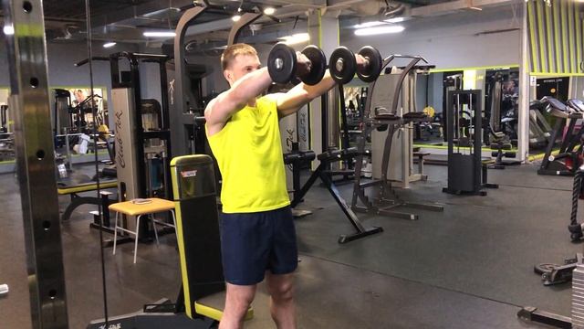 Отведение гантелей перед собой смотреть онлайн