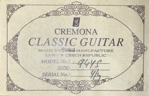 Гитара Cremona 947S - ель массив - Как упоительны в России вечера.