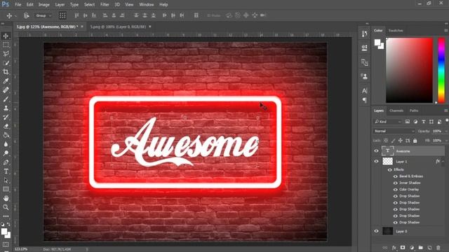 Neon Effect | Photoshop Tutorial смотреть онлайн