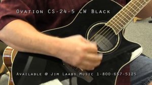 Ovation CS-24-5 CW Black Acoustic Guitar Video Demo