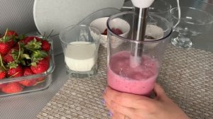 Нежнейший Клубничный Молочный Коктейль с Мороженым / Вкусный Десерт из Клубники