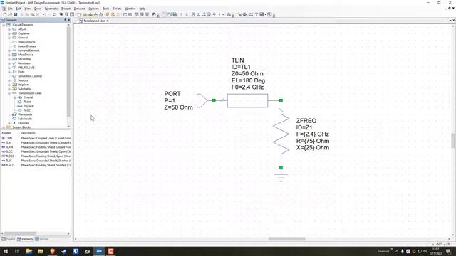 Introduction to AWR Projects and Circuit Simulation - Part 1 - AWR Microwave Office V16.0 Tutorial