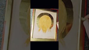 Этапы работы над иконой Спас  Нерукотворный.