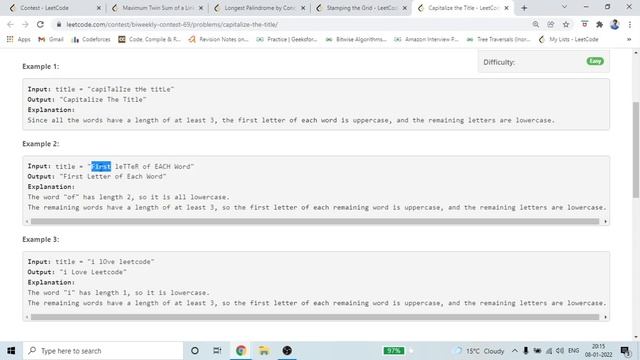 5960. Capitalize the Title (LeetcodeProblem)