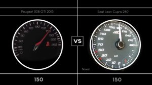 Peugeot 308 GTI 2015 vs Seat leon CUPRA 280 // Acceleration 0-200