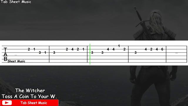 The Witcher - Toss A Coin To Your Witcher (Jaskier Song) Guitar Tutorial смотреть онлайн