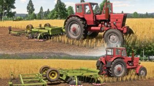 Farming Simulator 22 / Карта Bantikow / Дискование стерни МТЗ-50 + Fortschritt B402