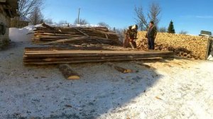 Распилка горбыля.День3.