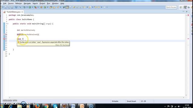 Explain switch statement with help of an example in java?