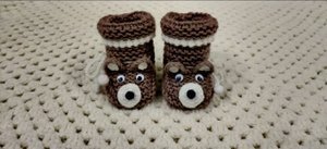 Пинетки спицами "Мишутки" для Мишутки. Подробный мастер класс!