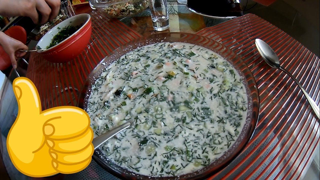 Вкусная окрошка на воде с уксусом. Вологодская окрошка.